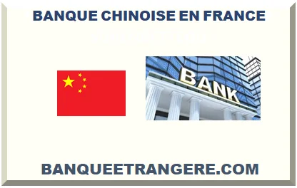FRANCE BANQUE CHINOISE 2026